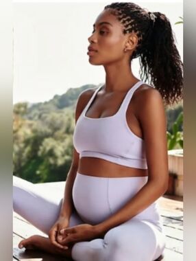 NWT FP Movement × Hatch Never Better Maternity Bra Orchid Size L Buttery Soft